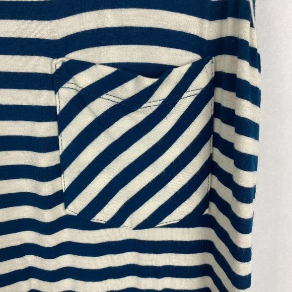 Kavu Womens Striped Romper Size XS Shorts Pockets Blue White Sleeveless Casual - Picture 2 of 8